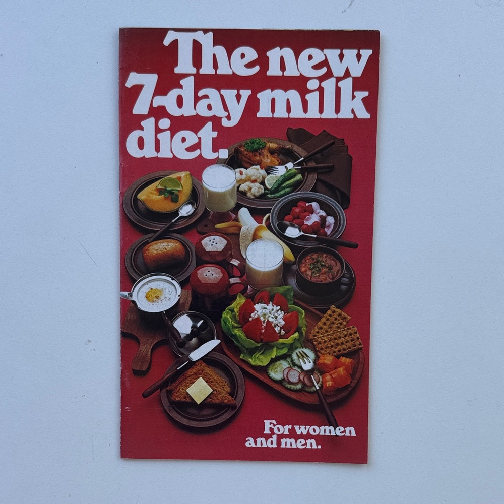 Vintage 7-Day Milk Diet Booklet 1973